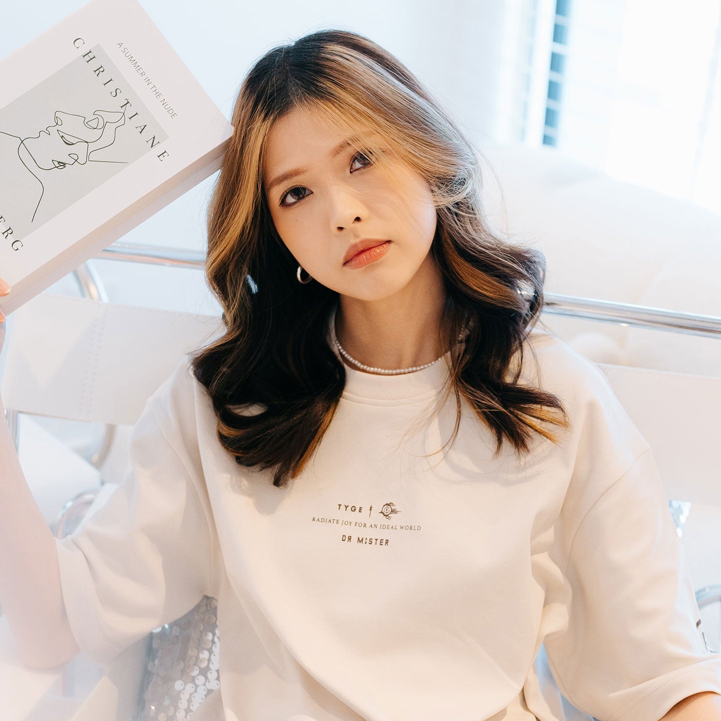 Tyge Dragon Oversized Tee - Beige