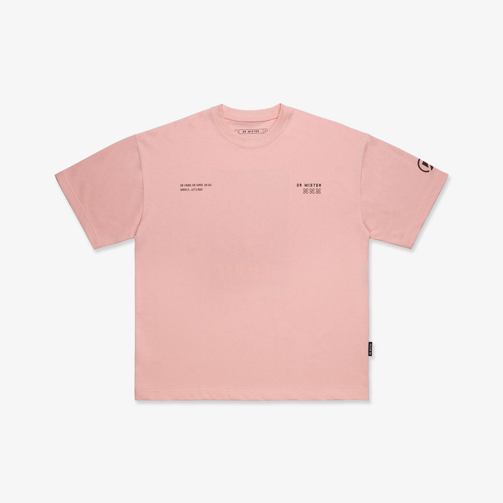 Tough Life Tee- Beige Pink