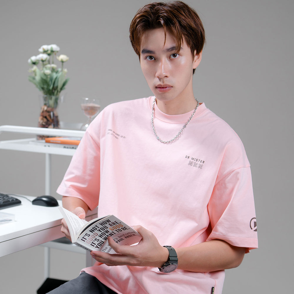 Tough Life Tee- Beige Pink