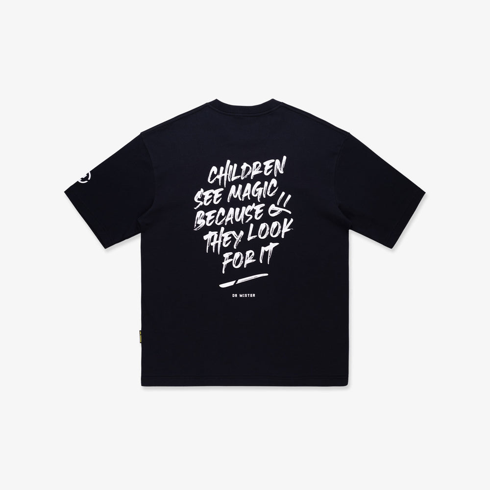 Twotone Dino Oversized Tee - Black