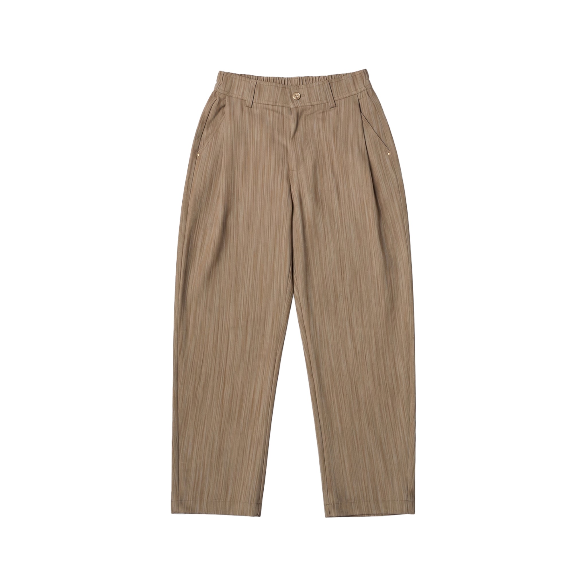 Textured Pleated Pants