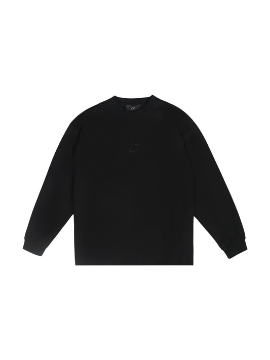 UNIVERSAL L/S T-SHIRT (BLACK EMBROID)