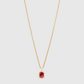 Red Sapphire Necklace Gold