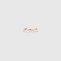 Single Iced Out Band Ring Silver