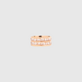 Double Iced Out Band Ring Rose Gold