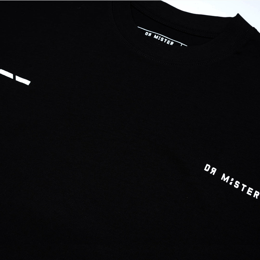 Vertical Signature Logo Tee - Black