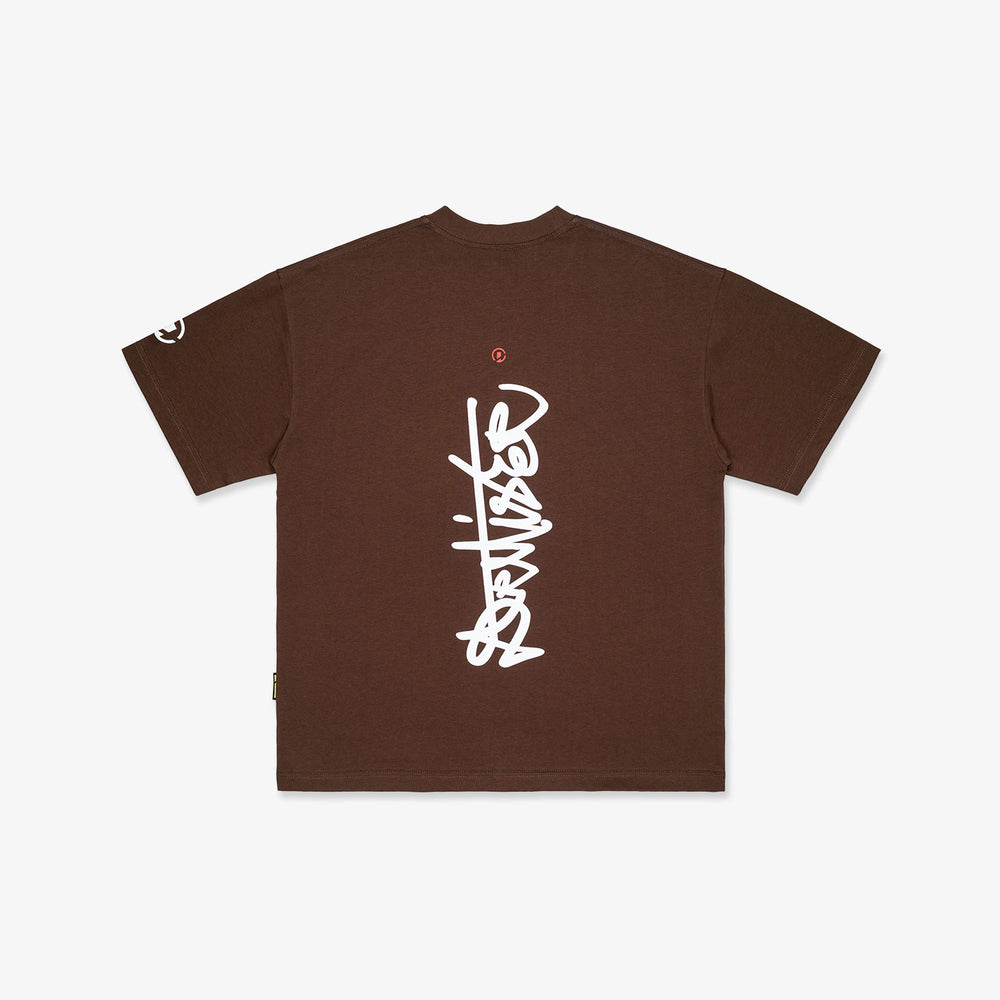 Vertical Signature Logo Tee - Brown