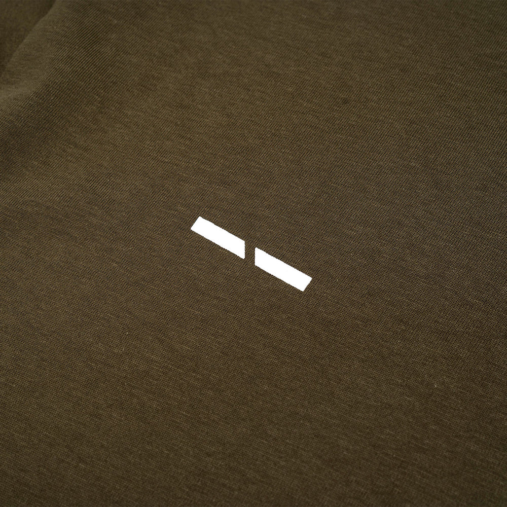 Vertical Signature Logo Tee - Olive Green