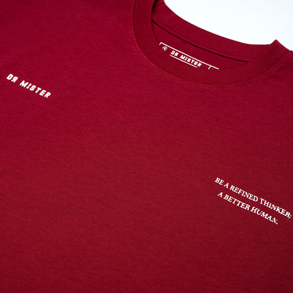 Walking Cycle Tee - Wine Red