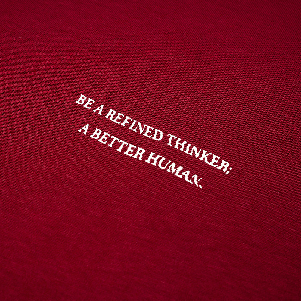 Walking Cycle Tee - Wine Red