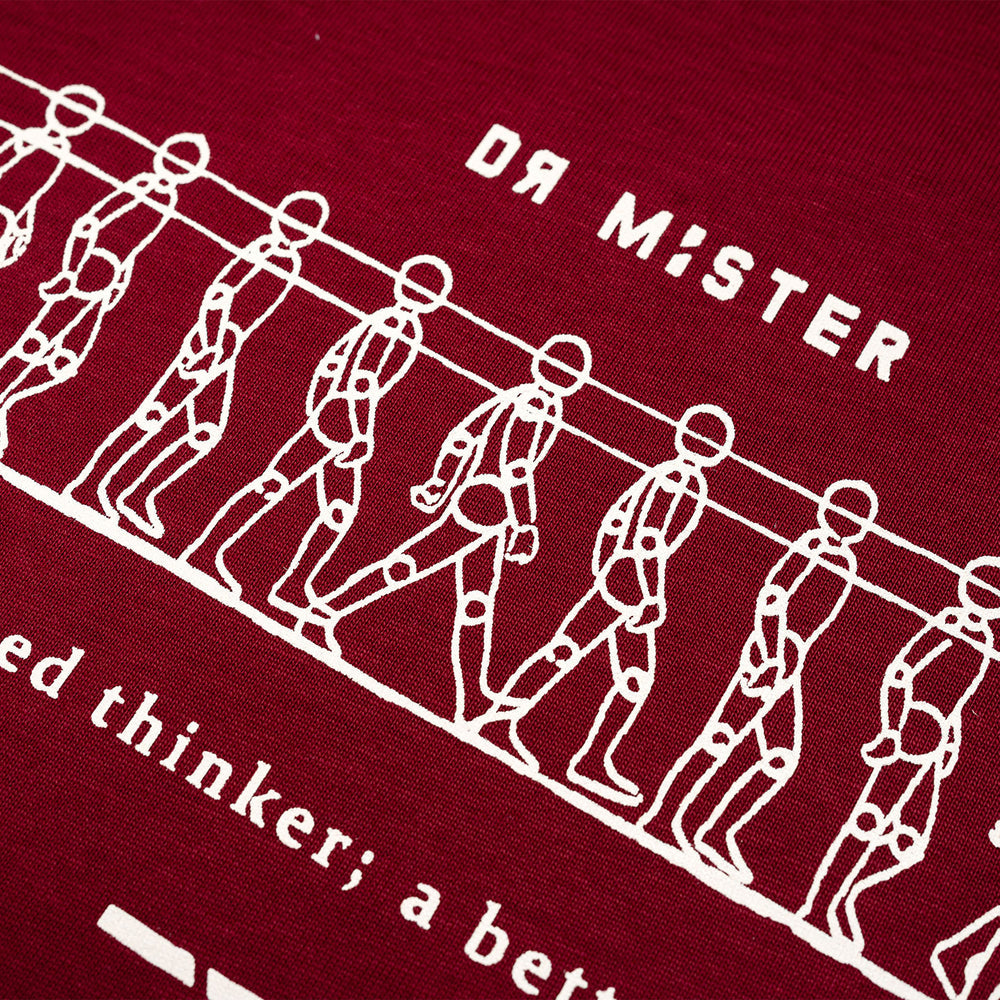Walking Cycle Tee - Wine Red