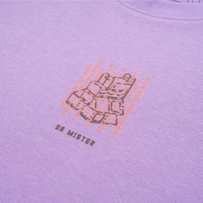 Wooden Dino Broad Tee - Lavender Purple