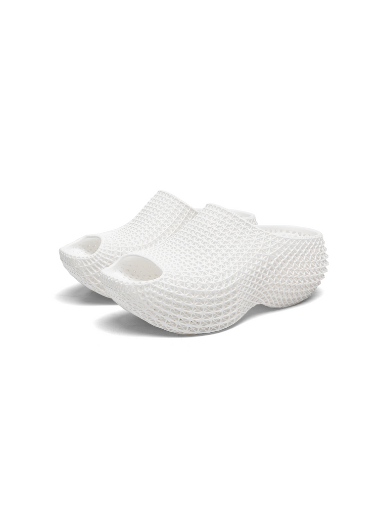 Clog 3D Printed Slip On White