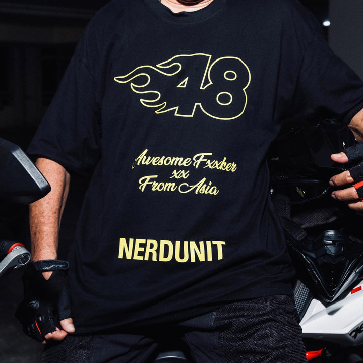 "FLAME YW" Tee | Black