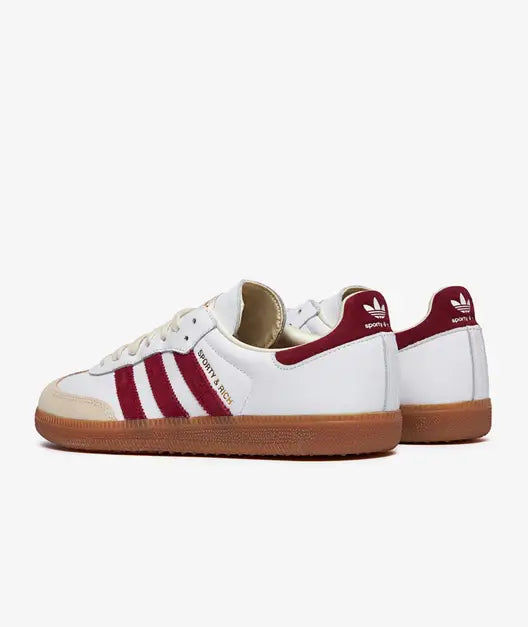 Sporty & Rich x Adidas Samba OG Cloud White Burgundy