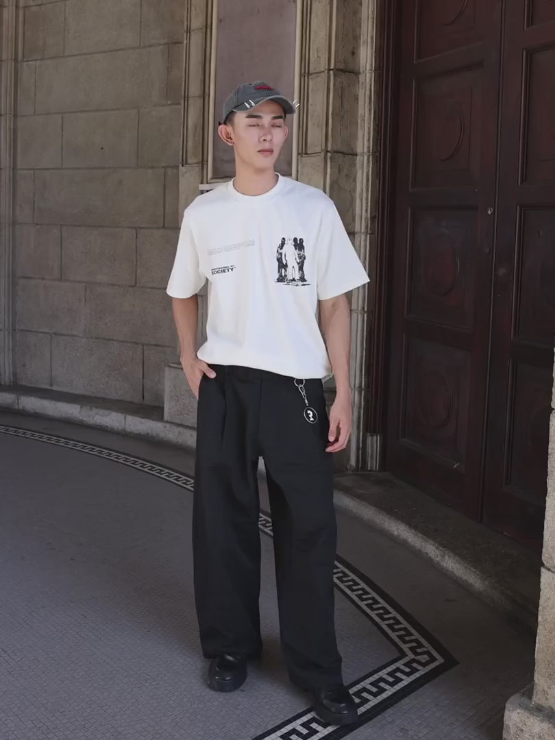 SS25 Sanctioned Wide Trousers Black