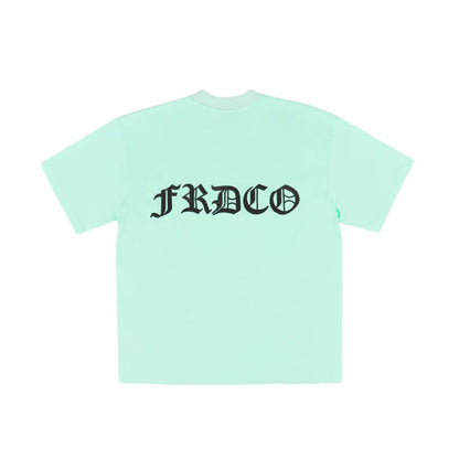 SS24 EMBOSSED LOGO CYAN TEE