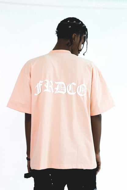 SS24 EMBOSSED LOGO PEACH TEE