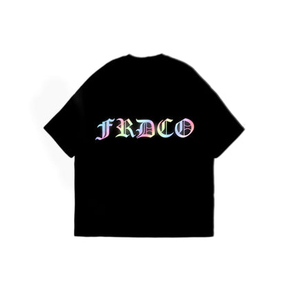 BD23 RAINBOW REFLECTIVE BLACK TEE