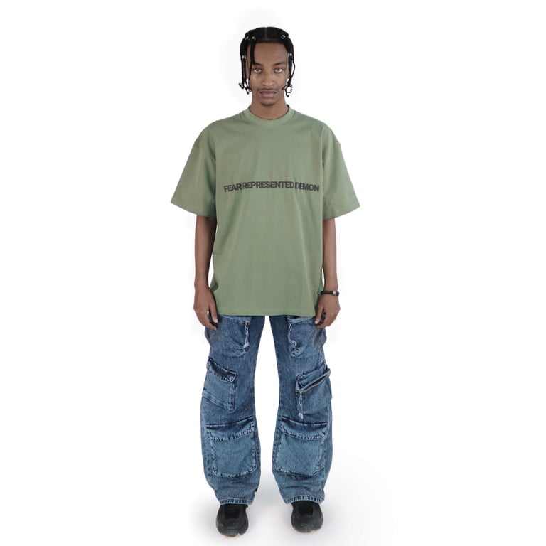 SS24 EMBOSSED LOGO ARMY TEE