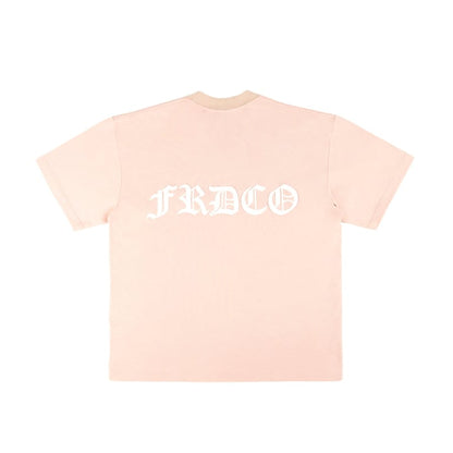 SS24 EMBOSSED LOGO PEACH TEE