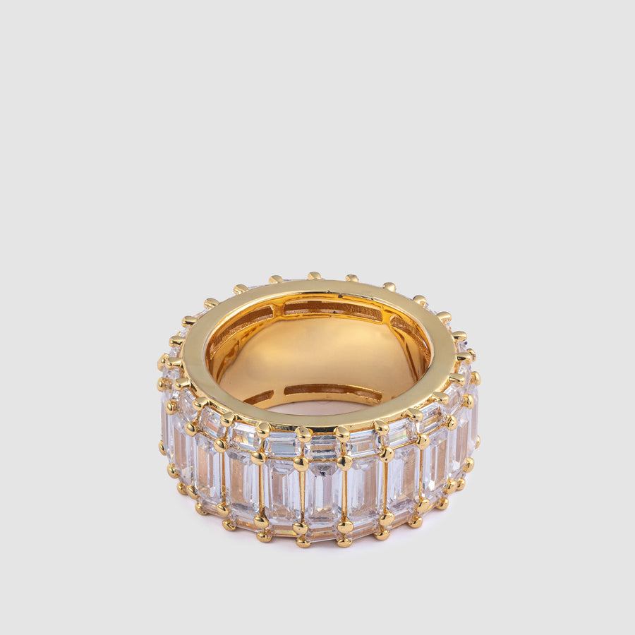 Emerald Cubic Ring Gold